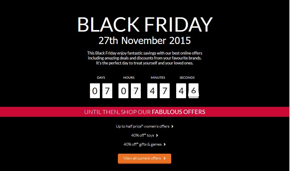 The Best Of Black Friday 2015 Retailer Landing Pages - When Is Black Friday 2015 Uk Deals