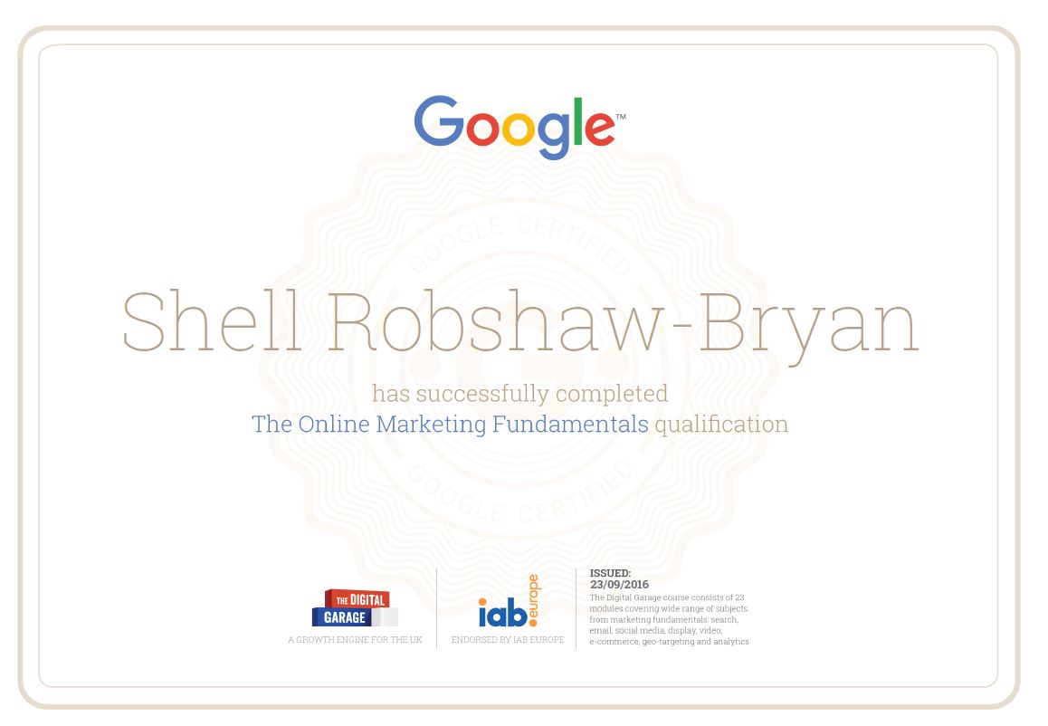 Google marketing certification